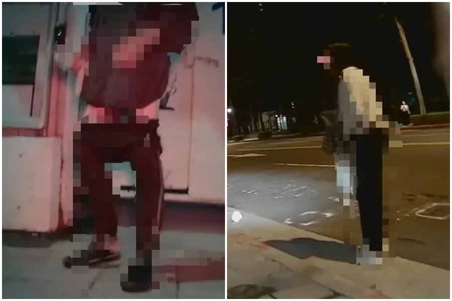 北市20多歲女子晚間倒垃圾，卻慘被遊民路邊猥褻，所幸路過騎士與民眾見義勇為，出手相救。（翻攝自Threads＠bellonahsieh）