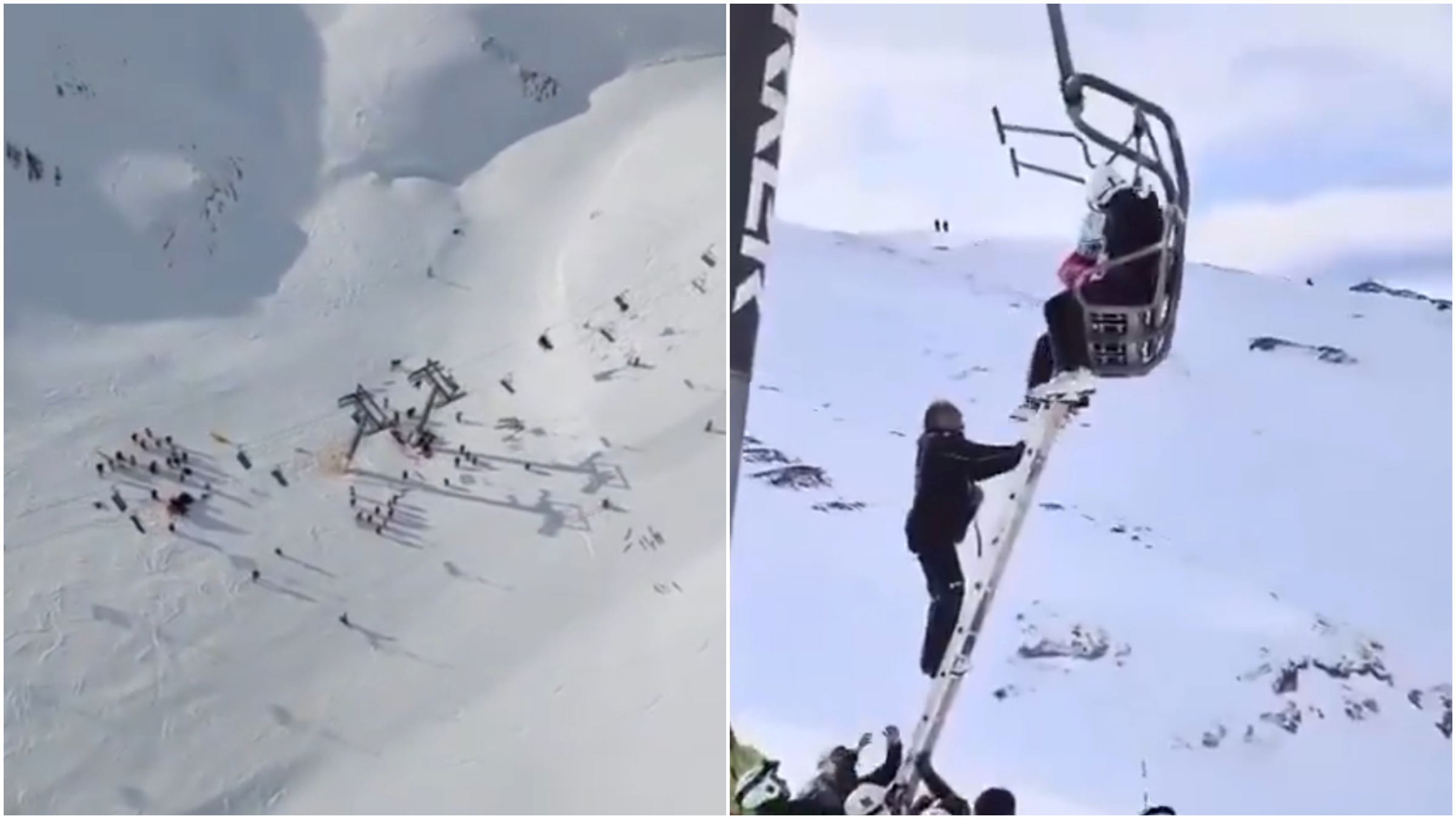 西班牙一處滑雪場吊椅纜車出意外,造成30人受傷。(翻攝X)