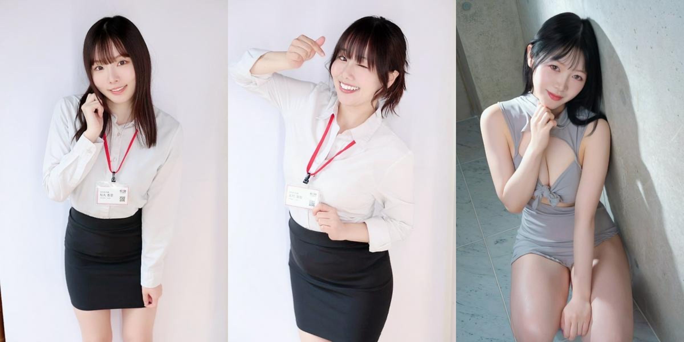 松丸香澄、北村海智、小鳩琉莉三位女優將出席TRE台北國際成人展。(SOD提供)