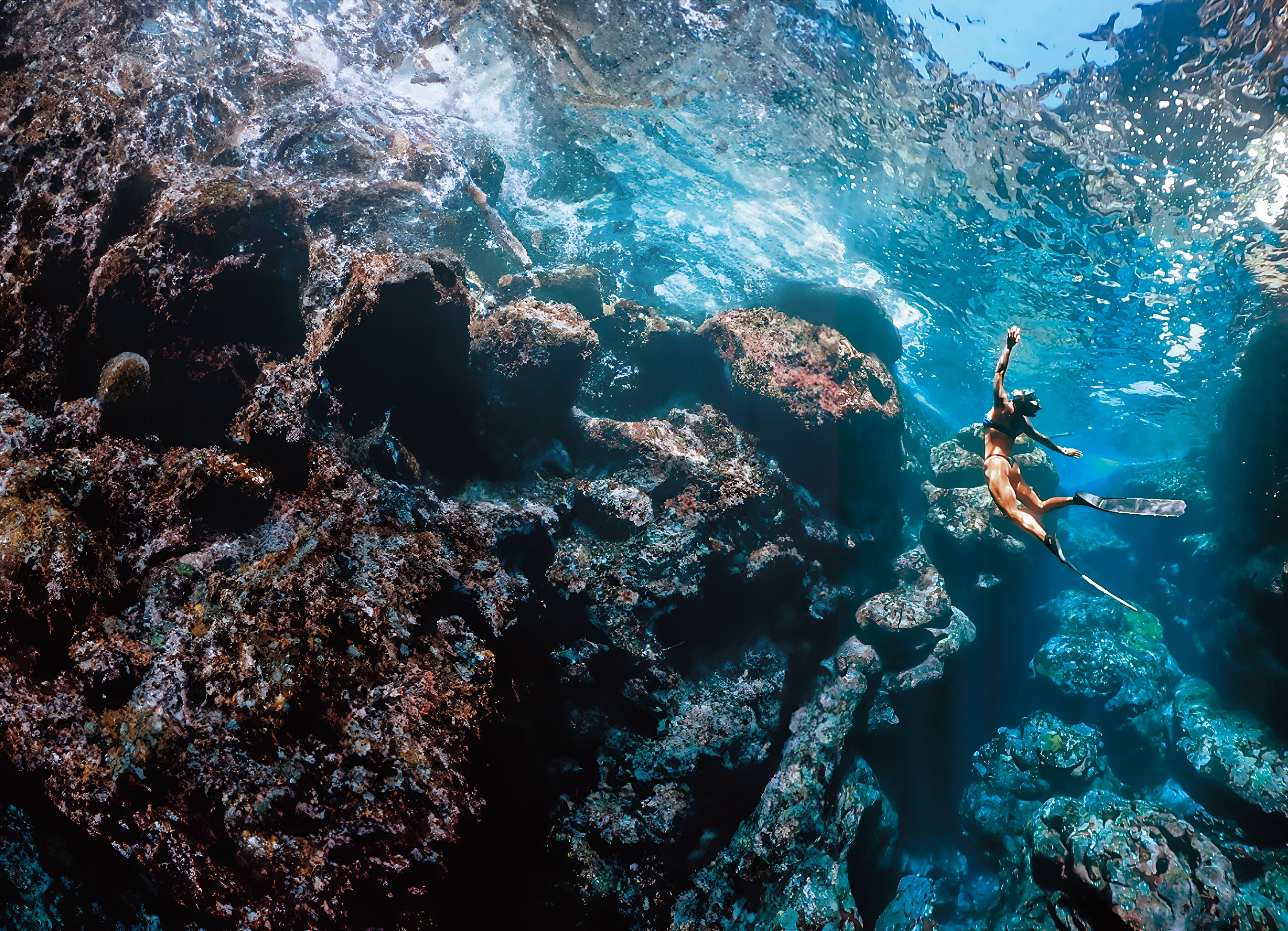 接觸自由潛水後，雨天的妥瑞症狀改善，也更懂得放鬆生活。（受訪者提供）