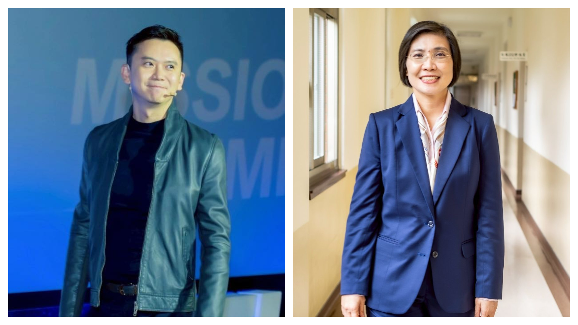 最新民調，民進黨若推派竹北市長鄭朝方參選，會以35.1%略輸國民黨立委徐欣瑩的37.2%，不過若國民黨改由副縣長陳見賢出戰，情勢則出現逆轉。（翻攝自臉書@鄭朝方、徐欣瑩）