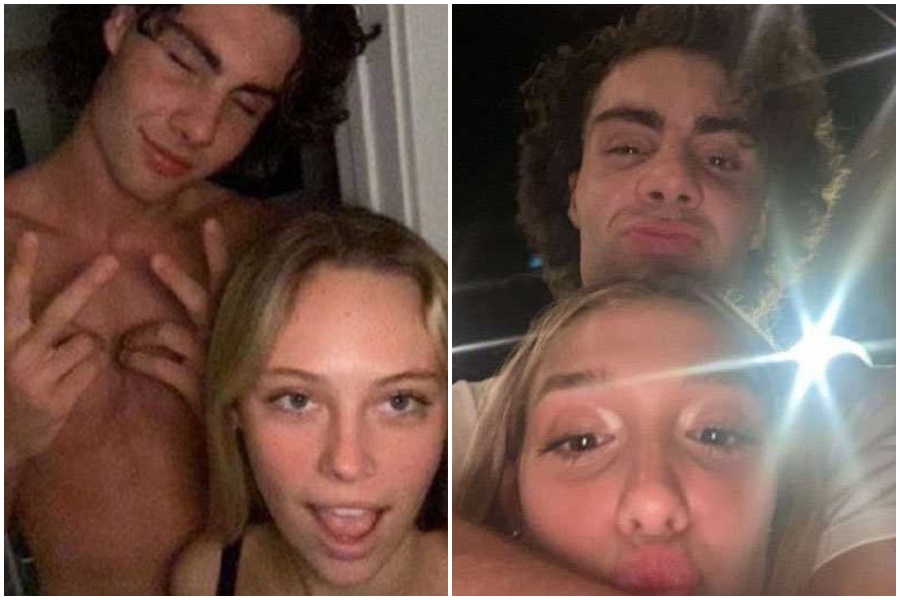  社群上有大量吉迪與「未成年」女高中生庫克（Liv Cook）的親密照在瘋傳。（翻攝自X平台）