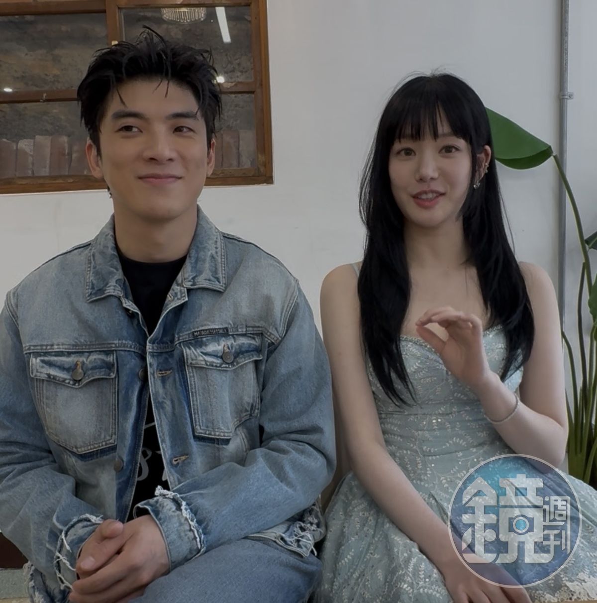 韓星李侑菲(右)來台宣傳《再見1987》接受媒體訪問。葉婉如攝