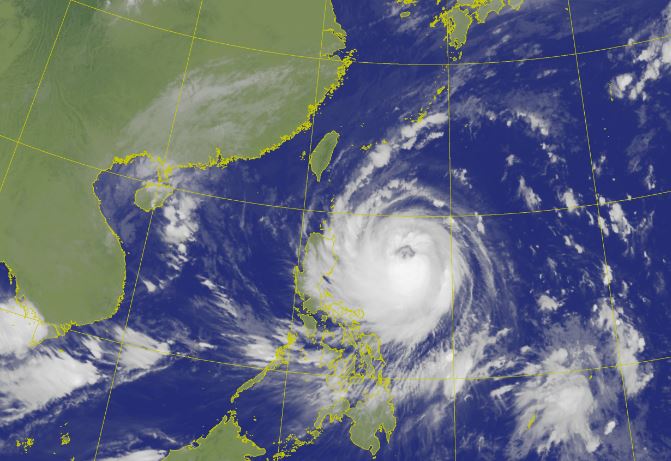 專家指出，中颱康芮各國預估週四登陸。（中央氣象署提供）