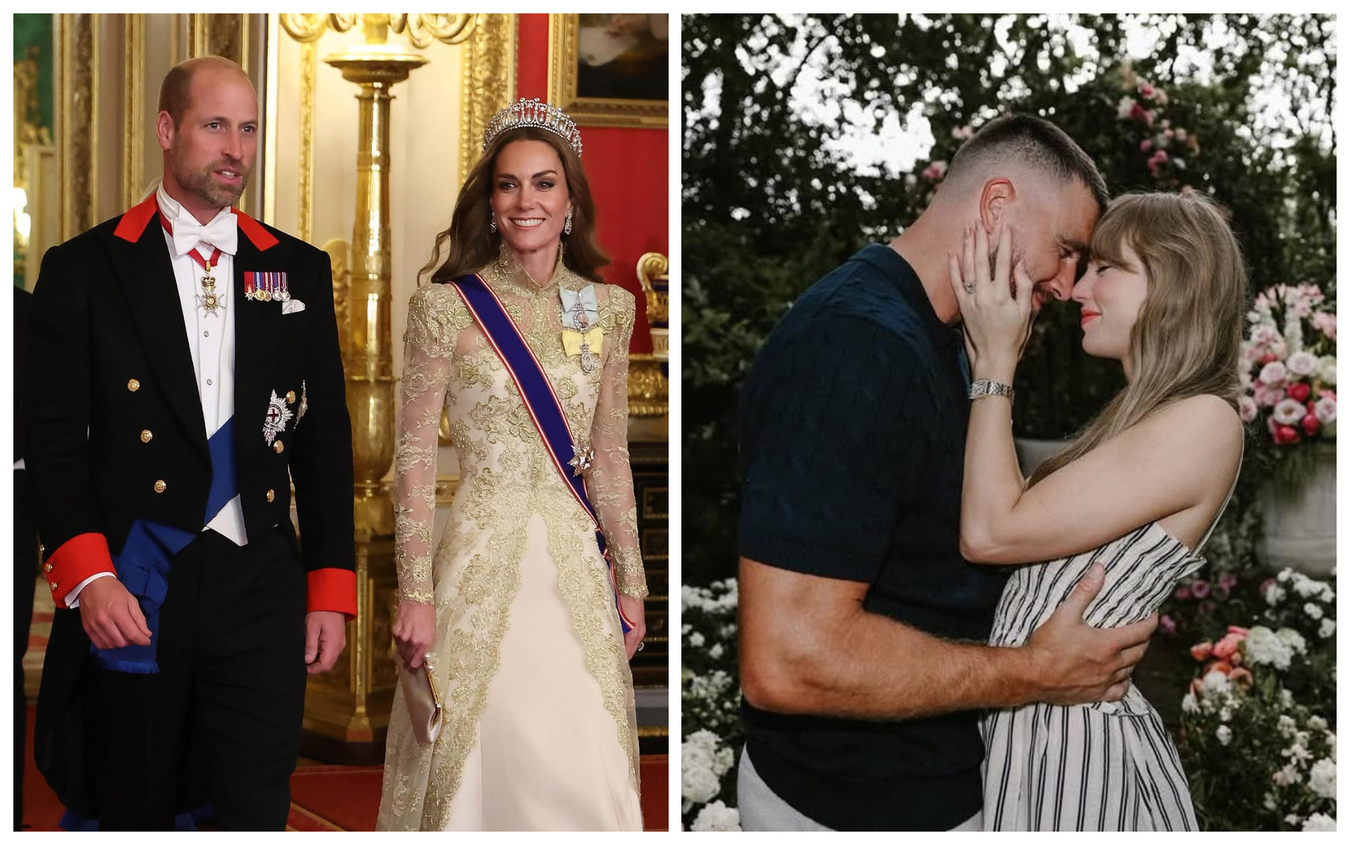 泰勒絲將舉行世紀婚禮，威廉王子、凱特王妃被傳在受邀名單中。（翻攝taylorswift IG、princeandprincessofwales IG）