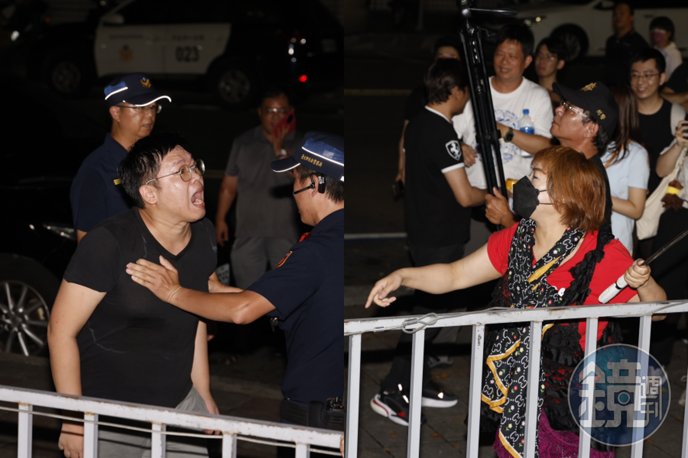 今日北檢外聚集不少民眾,包括挺柯與反柯者,甚至一度出現雙方互罵畫面。