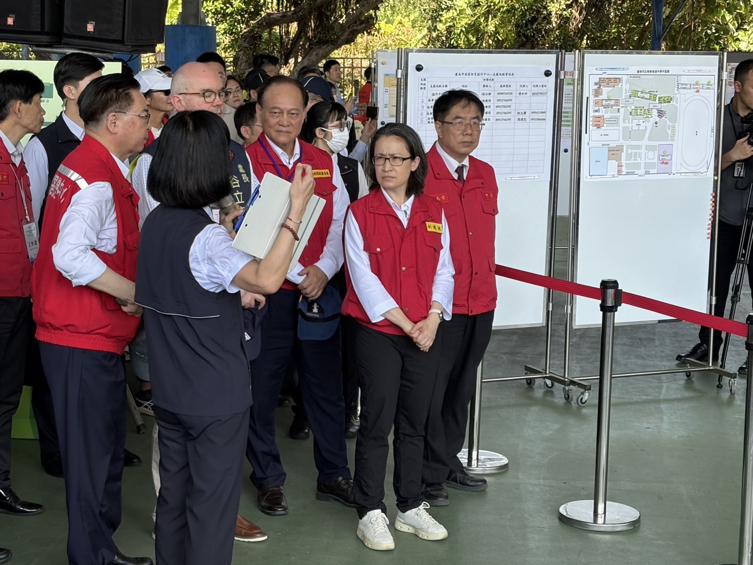 蕭美琴上午視察全社會防衛韌性演習。