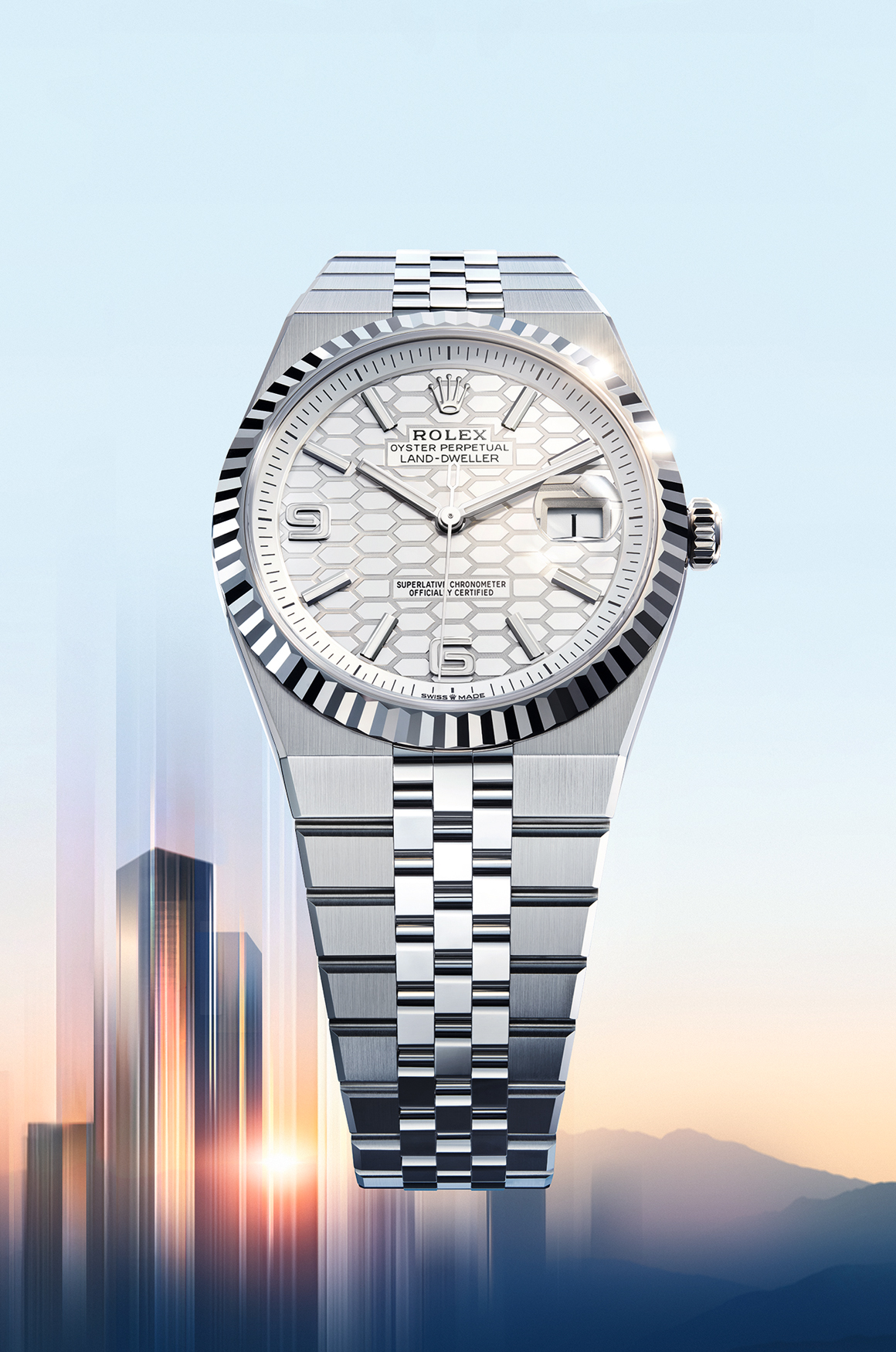 ROLEX白金錶圈不鏽鋼款Land-Dweller 40mm