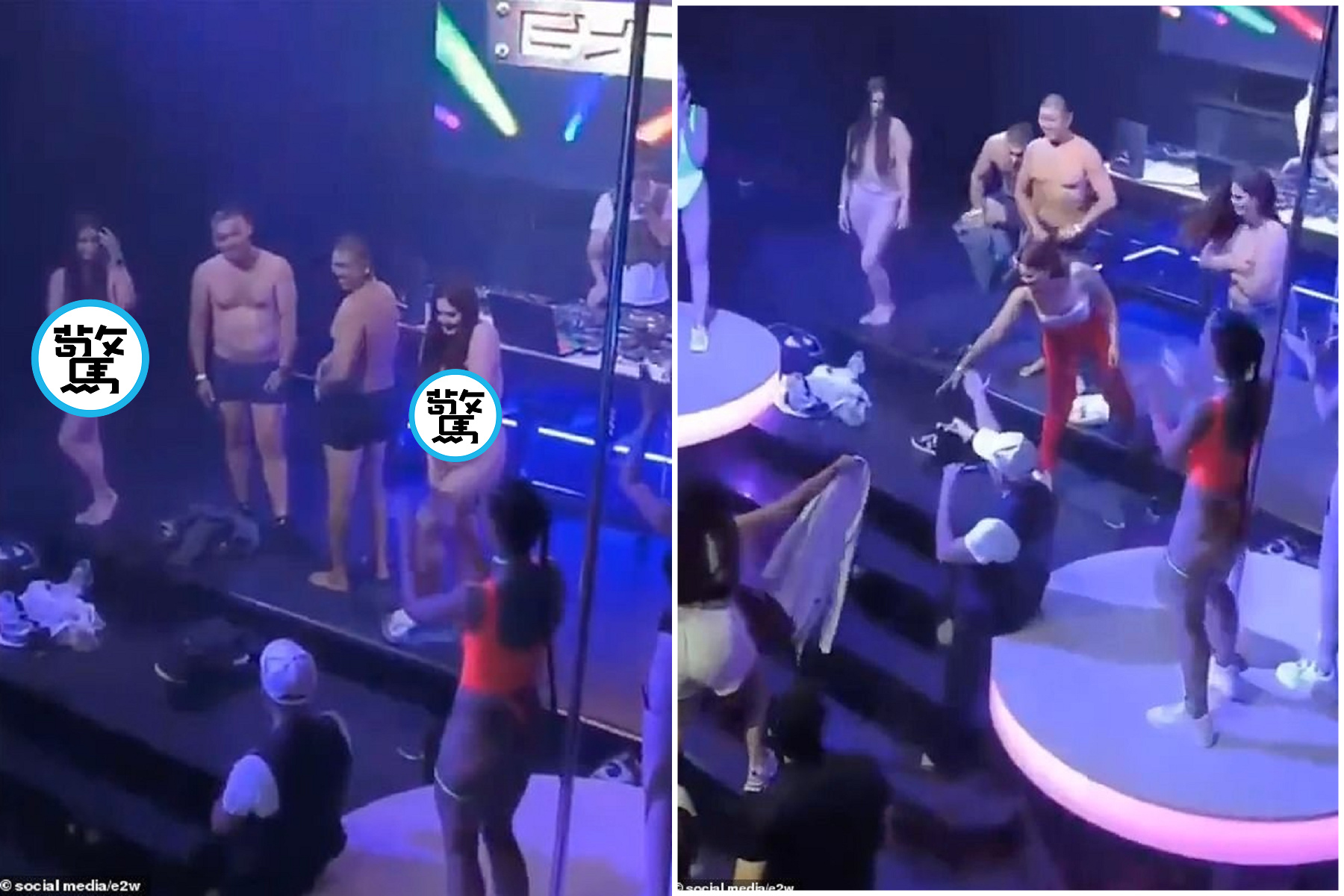 俄夜店辦活動「脫衣拿iPhone」，爆乳妹嗨到全裸！官員氣炸「硬上」法辦。（翻自《每日郵報》）