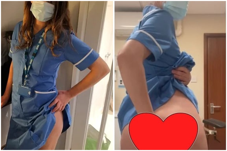 一名24歲女護士兼網美莎拉（Sarah Whittall），在醫院推出主題性愛片，並大呼死亡與性愛的糾纏「竟然讓我如此興奮！」。（翻攝自TAG24網站）