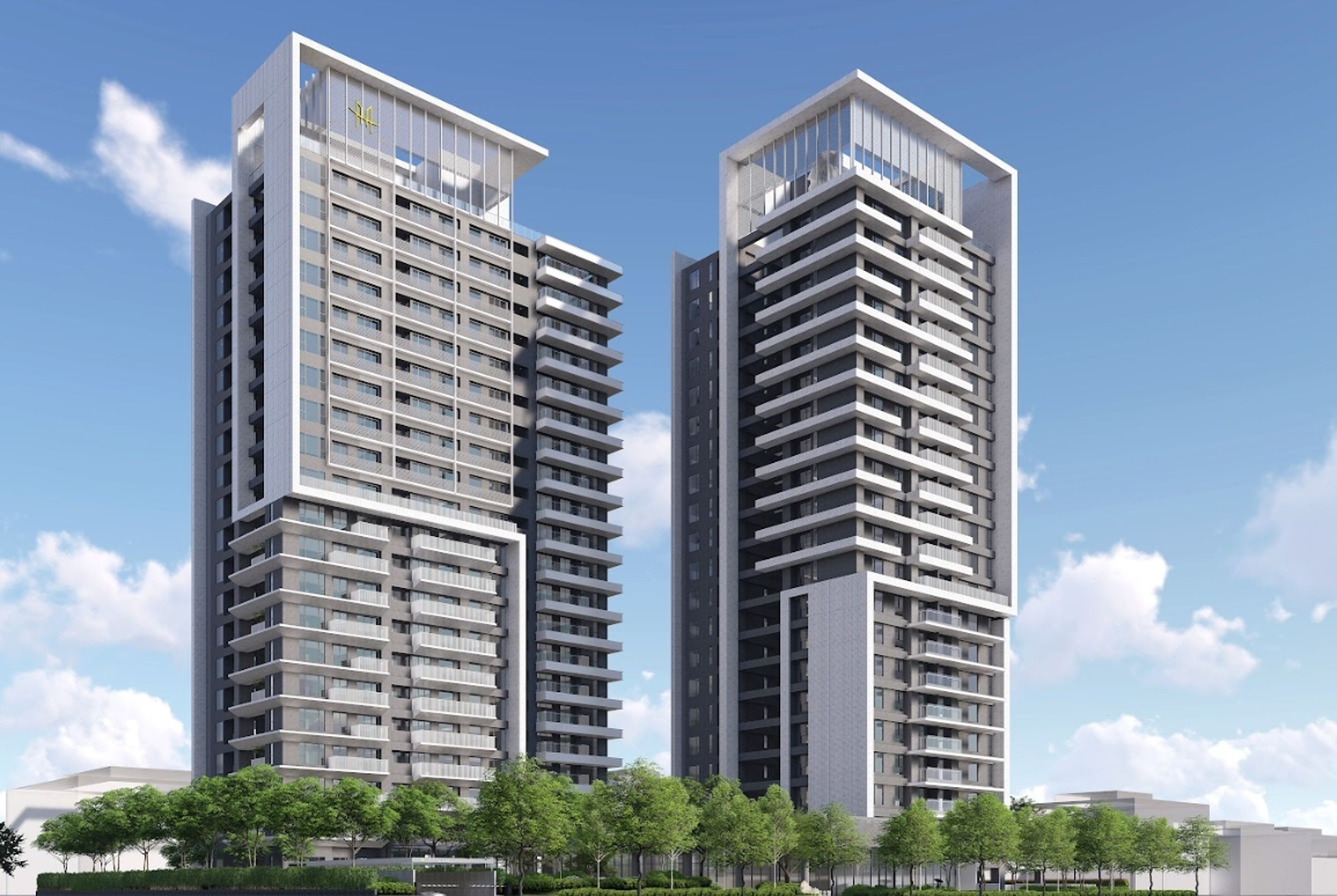 台日雙方合作的台南住宅開發案武東段地段佳，基地面積2133坪，緊鄰MITSUI OUTLET PARK台南。（業者提供3D圖）