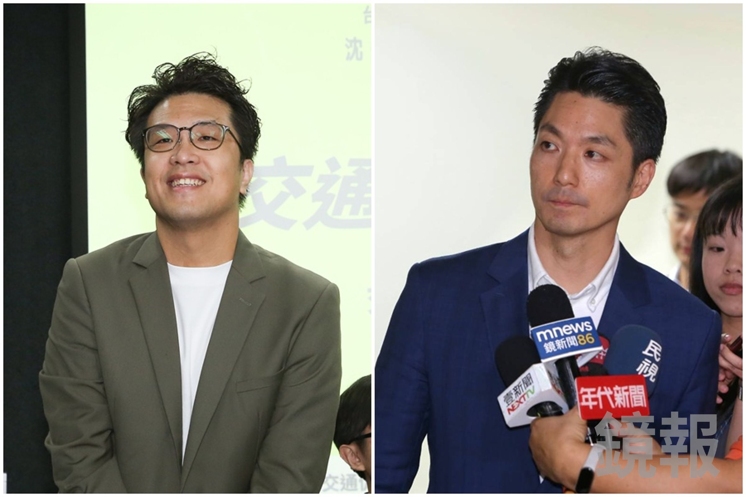 台北市長最新網路民調出爐,沈伯洋支持度僅落後蔣萬安5.5%。(鏡報董孟航、姜永年)