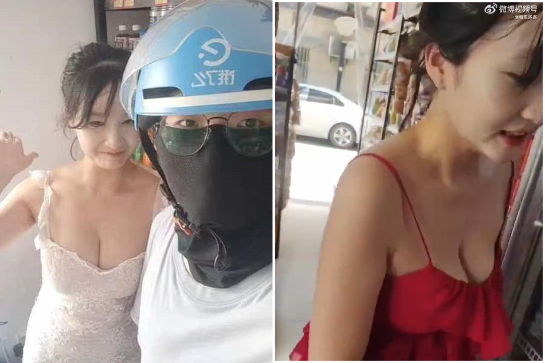 正妹闆娘「色香味俱全」，中國男生都變癡漢！奔赴打卡色色包圍。（翻自微博）