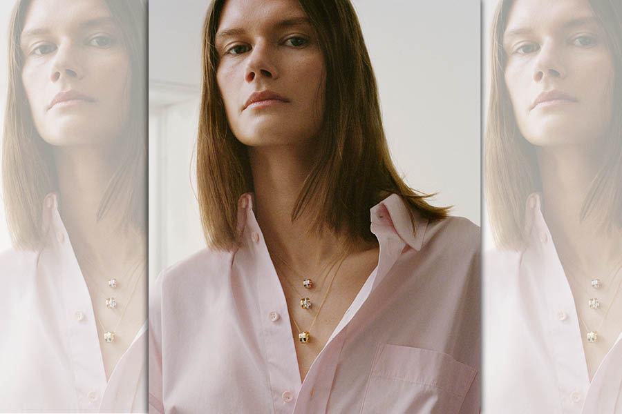 .GEORG JENSEN推出全新三種顏色的FUSION系列HYCERAM高精密陶瓷項鍊。（喬治傑生提供）