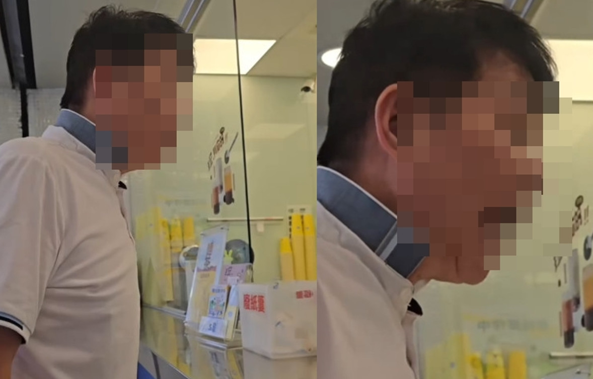 一名男顧客疑不滿被店員斜眼看，竟放話要找人撞死他。（翻攝threads@starstarfang1100）

