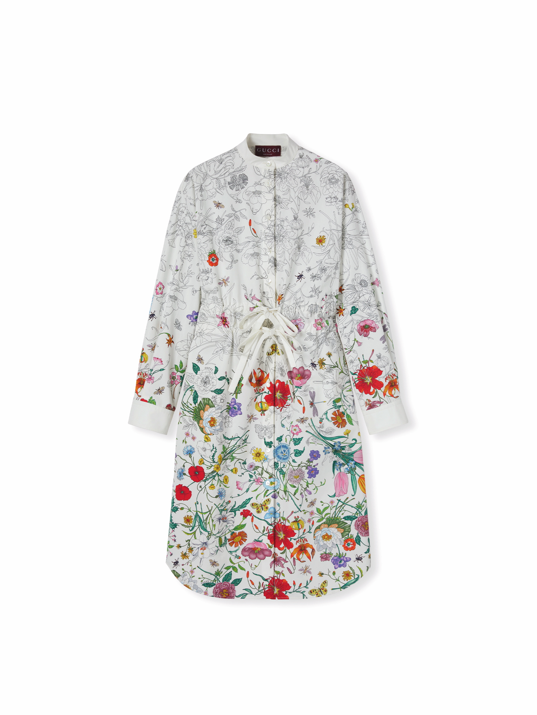 Flora印花洋裝。NT128,000(古馳提供)