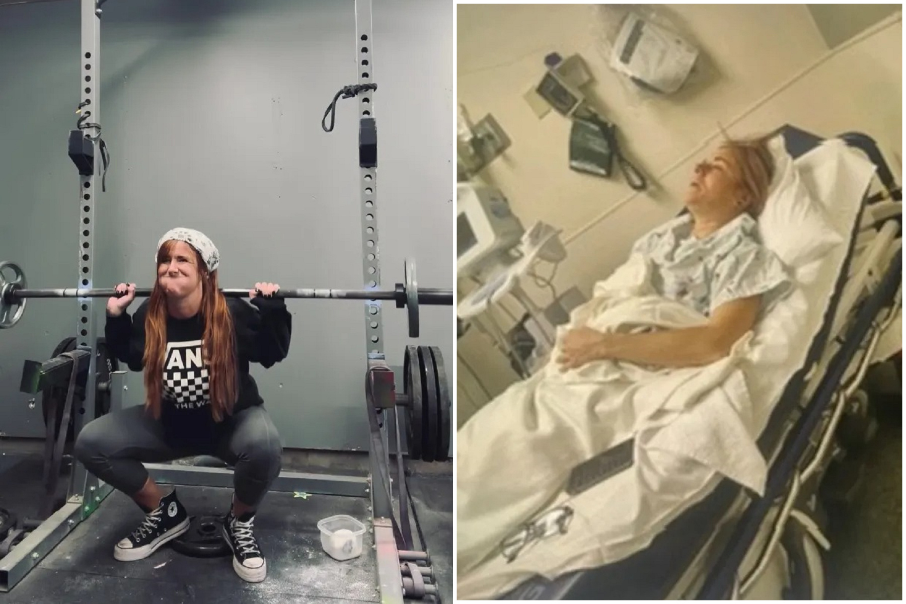 瑜珈老師舉70公斤槓鈴深蹲，「頸部動脈大爆裂」險沒命！（翻自《太陽報》）