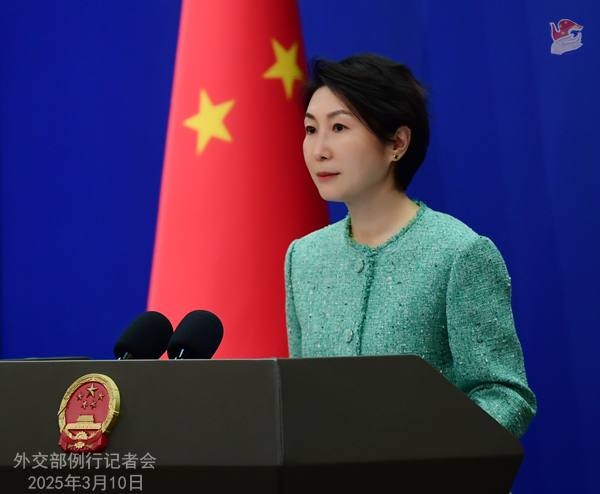 中國外交部發言人毛寧附和王毅論調，「台灣作為中國的一個省沒有獨立地位，這是聯合國的一貫立場。」（翻攝自中國外交部官網）