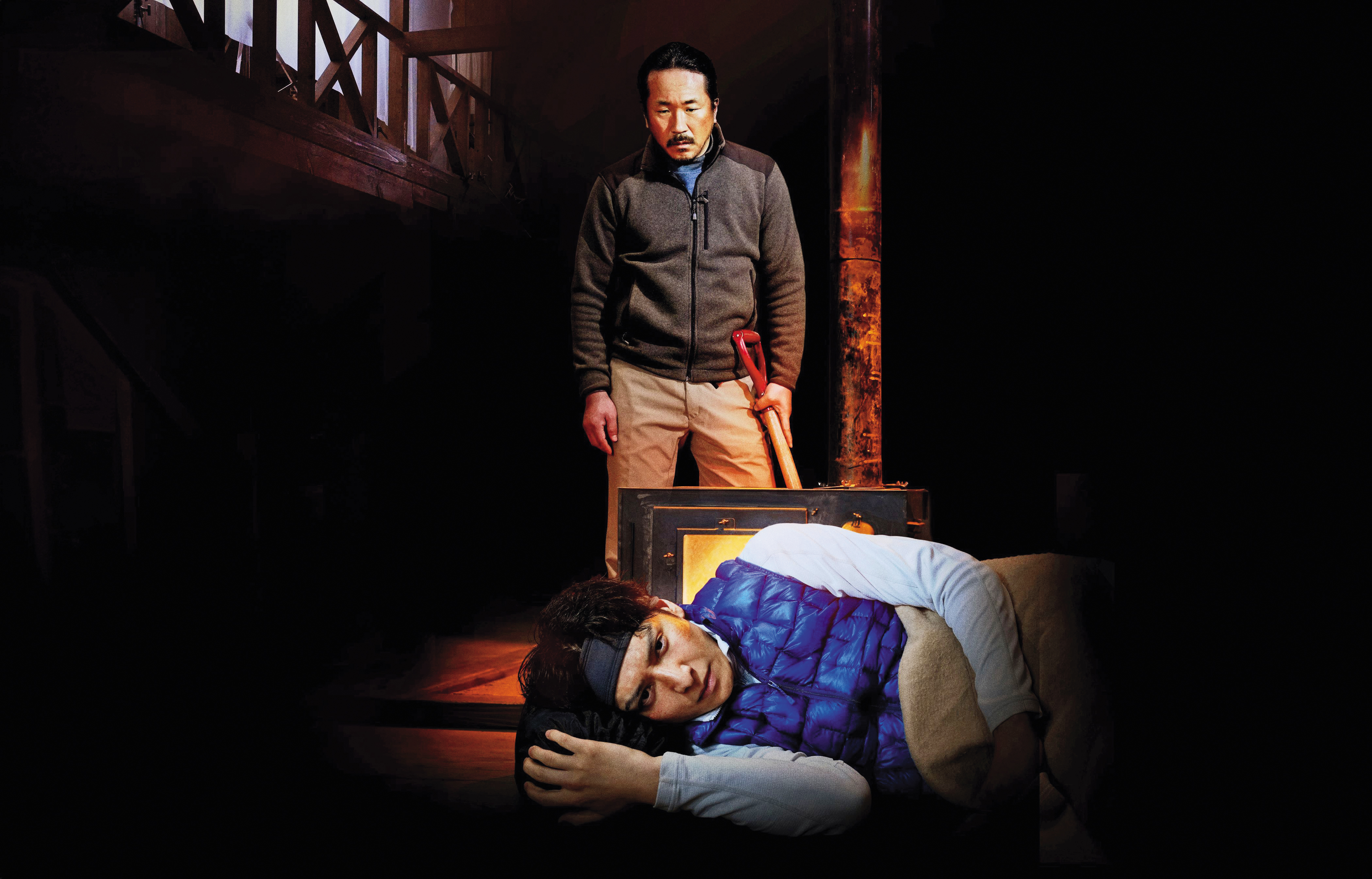 生田斗真（下）和韓星梁益準（上）首次合作，2人片中從故友演變成爾虞我詐、甚至你死我活的對抗。（双喜提供）