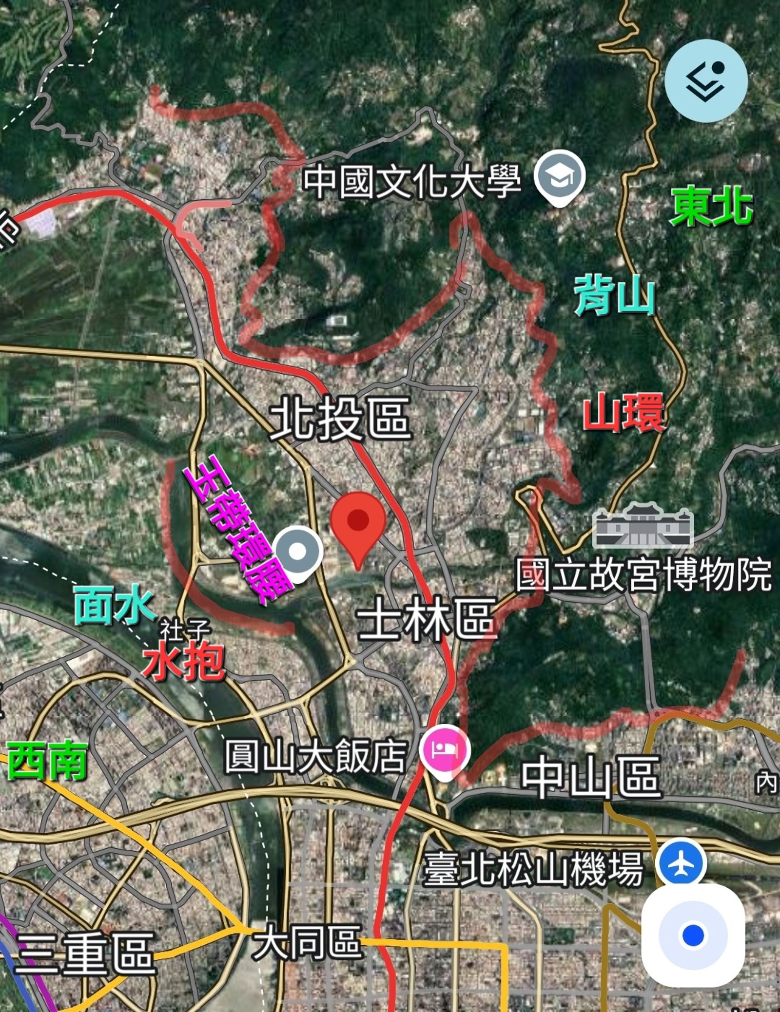 蔡上機說,北士科倚山傍水,以山管人丁水管財來看,是典型的風水寶地。