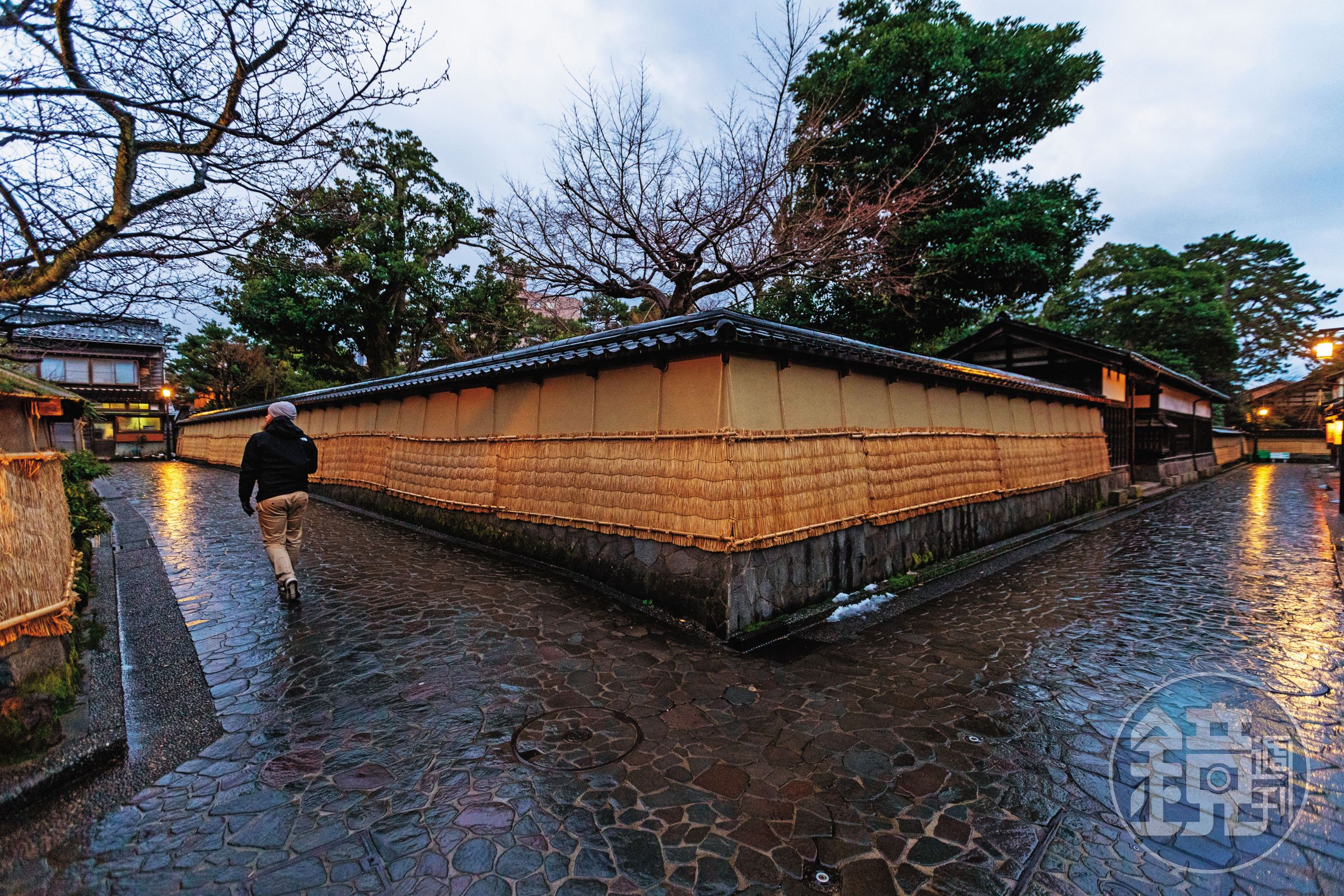 石川縣金澤市著名景點「長町武家屋敷跡」地震後空蕩蕩,幾乎沒有遊客。