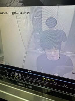 韓先生到其住處造成困擾陳紹誠調出住處大樓監視器。（翻攝自陳紹誠臉書）