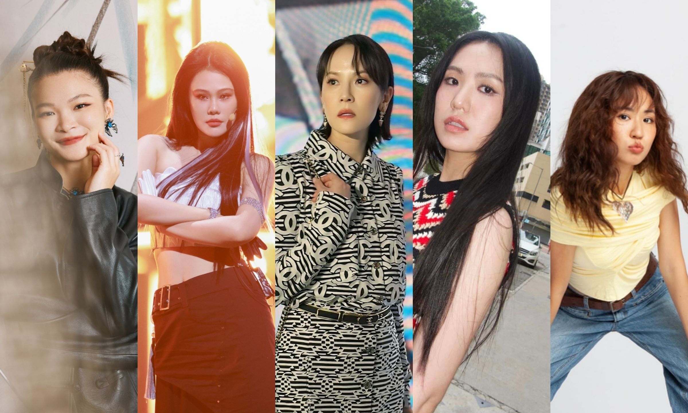 第35屆金曲獎最佳女歌手由楊乃文、孫盛希、9m88、蘇運瑩、與袁婭維入圍。(翻攝自楊乃文、孫盛希、9m88臉書、蘇運瑩、袁婭維微博)