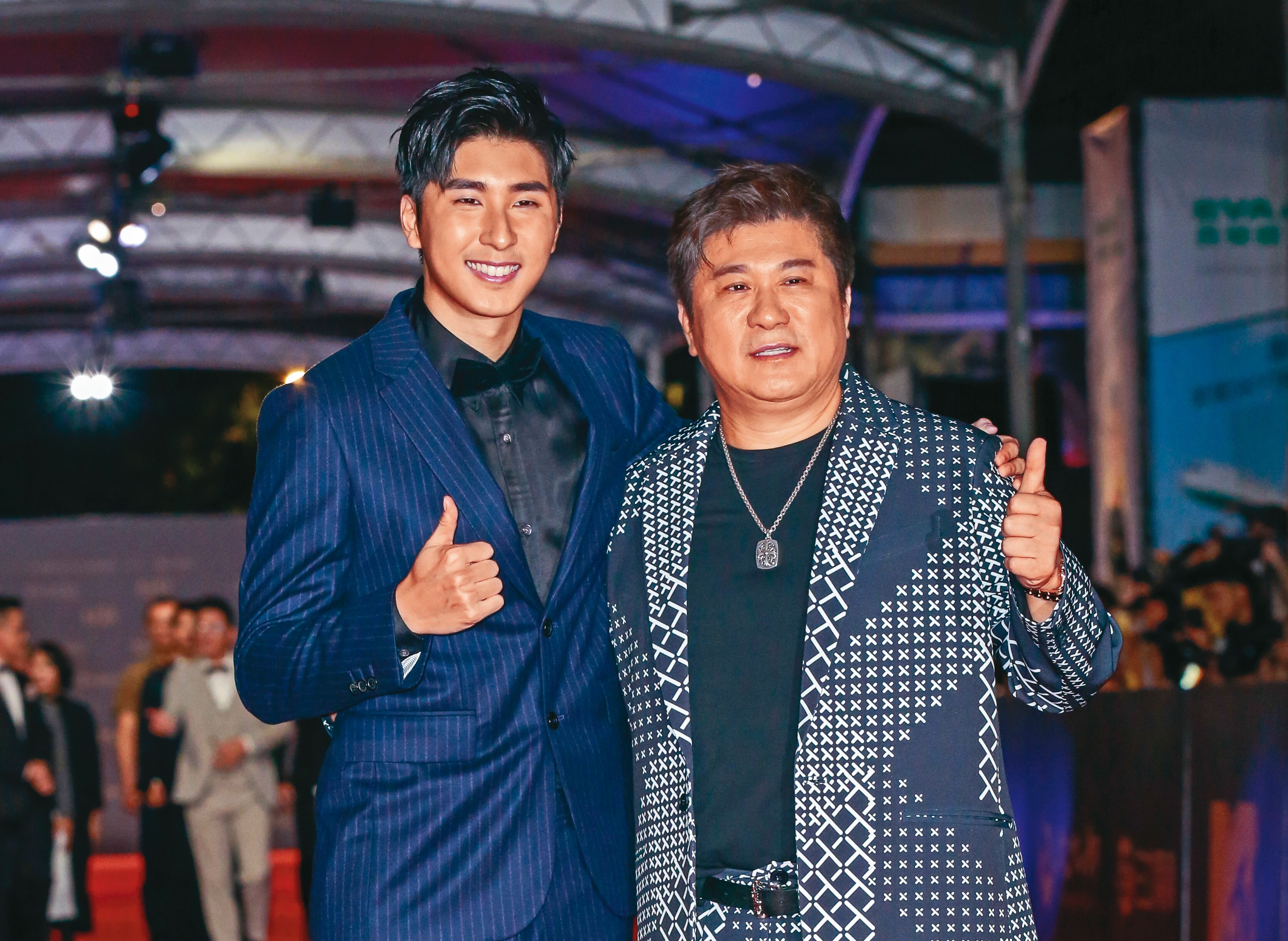 兒子胡釋安（左）的個性低調，胡瓜（右）一度有意幫他開咖啡店。