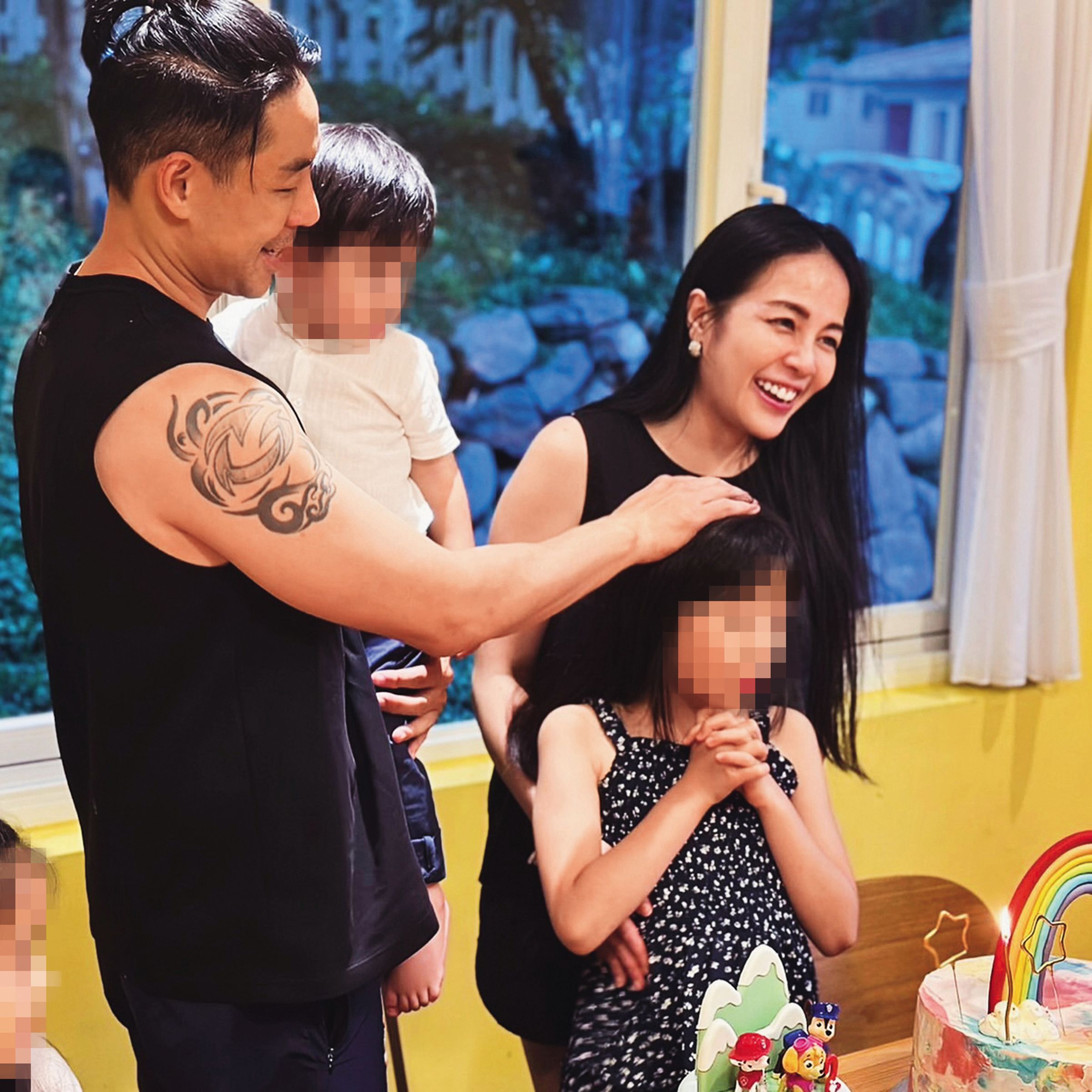 藍鈞天的老婆陳羽柔最後一次在IG發全家福,是8月5日替女兒慶生。 (翻攝自陳羽柔IG)