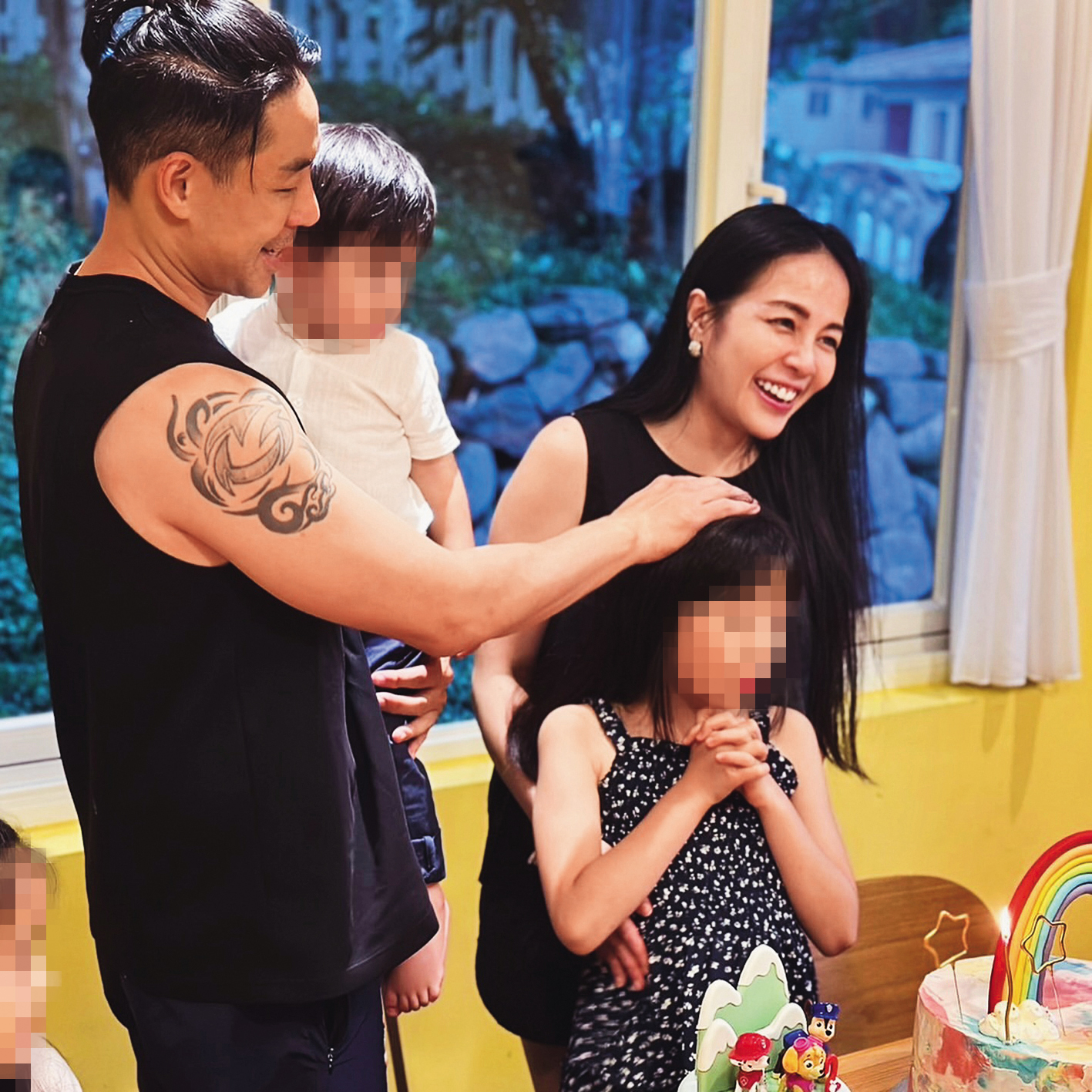 藍鈞天的老婆陳羽柔最後一次在IG發全家福,是8月5日替女兒慶生。 (翻攝自陳羽柔IG)