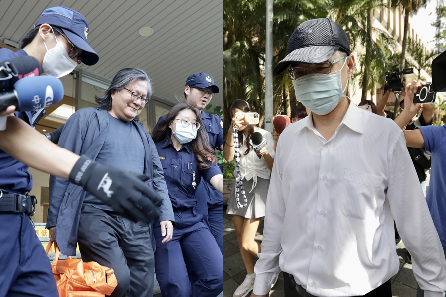 北檢今日分別傳喚端木正（右）與林洲民（左）調查多起弊案。