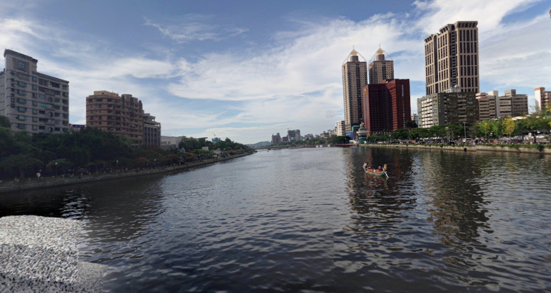 高雄愛河今天發現3具遺體，該圖僅為示意圖，非現場畫面。（翻攝自Google Maps）