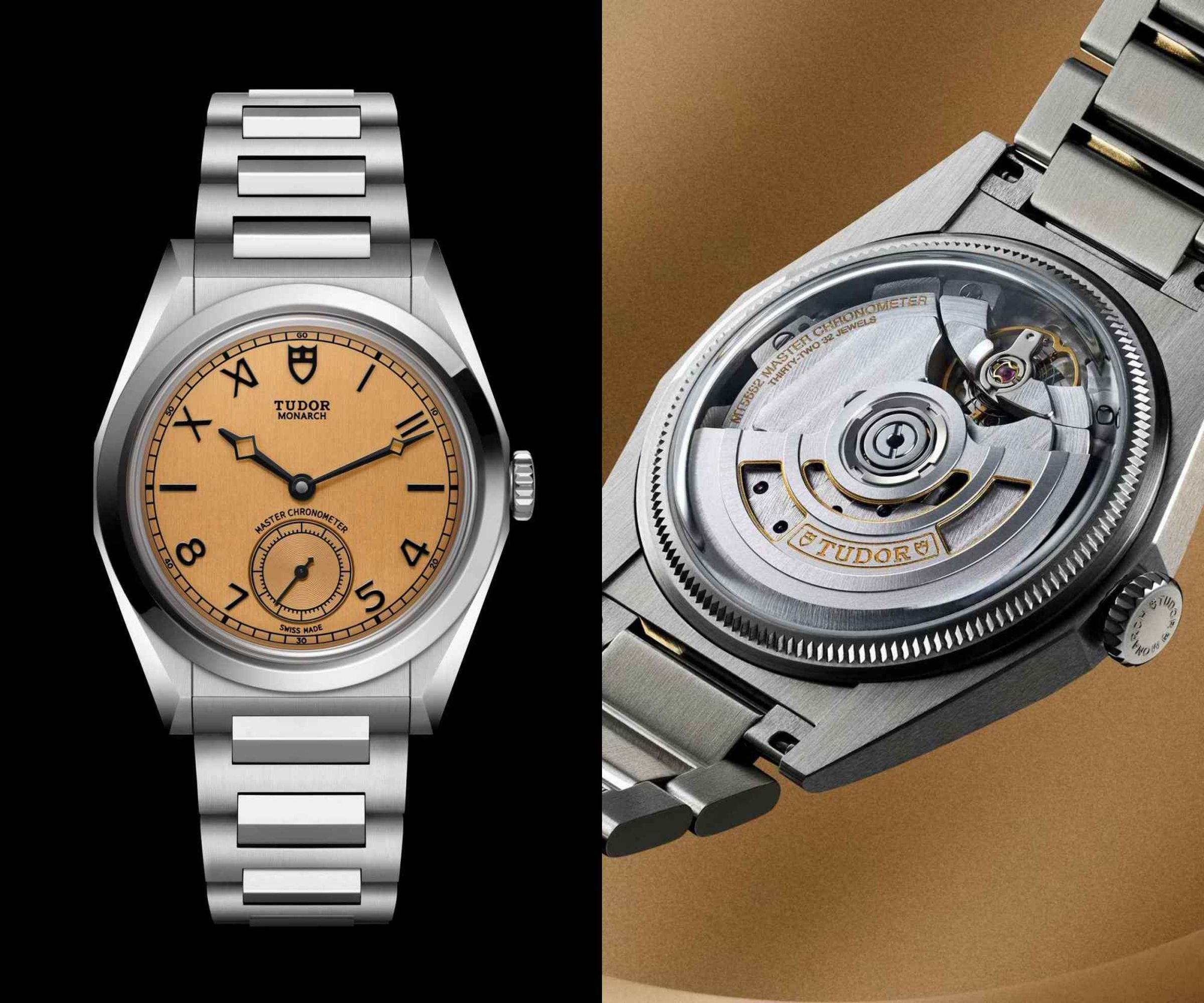 TUDOR Monarch 錶款，搭載原廠機芯 MT5662-2U 型，直徑39毫米，定價約 NT$ 177,000。