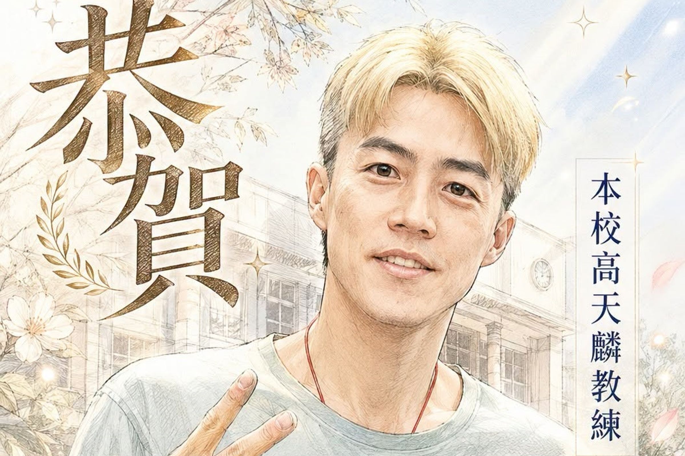 高天麟榮獲教育大愛菁師獎。（翻攝自FB@宜蘭縣立南澳高中）