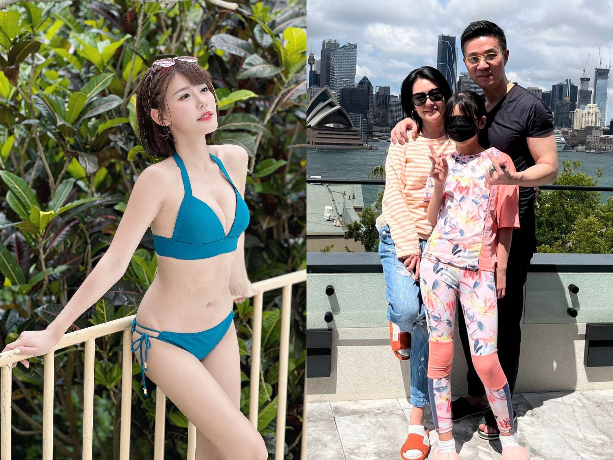 小S、許雅鈞回應男方近來極樂夜生活的直擊畫面，其中「啦啦隊女神」陳波波（左）也有參與其中。（翻攝臉書、IG）