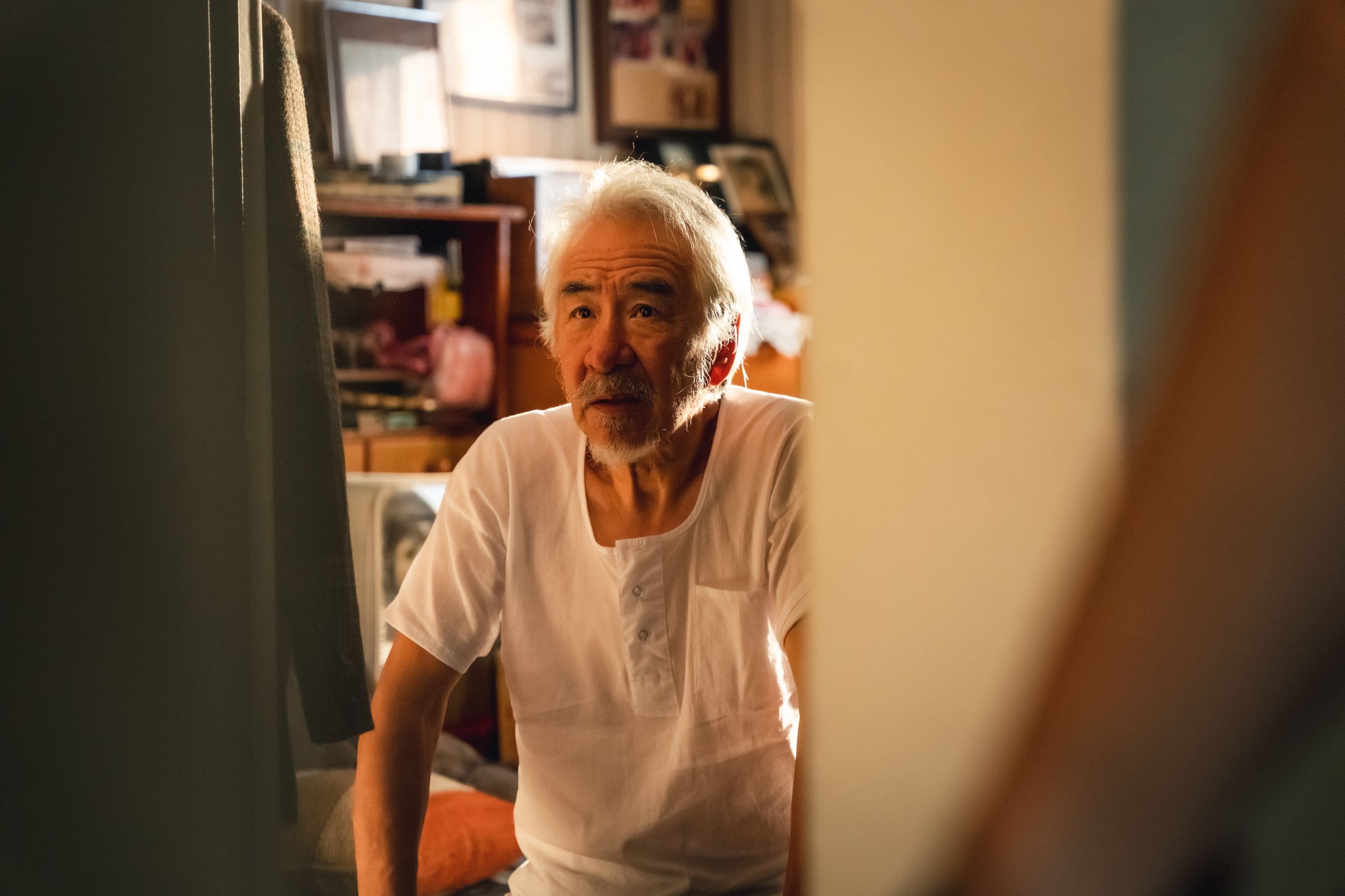 現年78歲的孫情在樂壇有「痛苦歌王」之稱,這次出演《殭屍外公》獲最佳男演員提名。(台北市影委會提供)