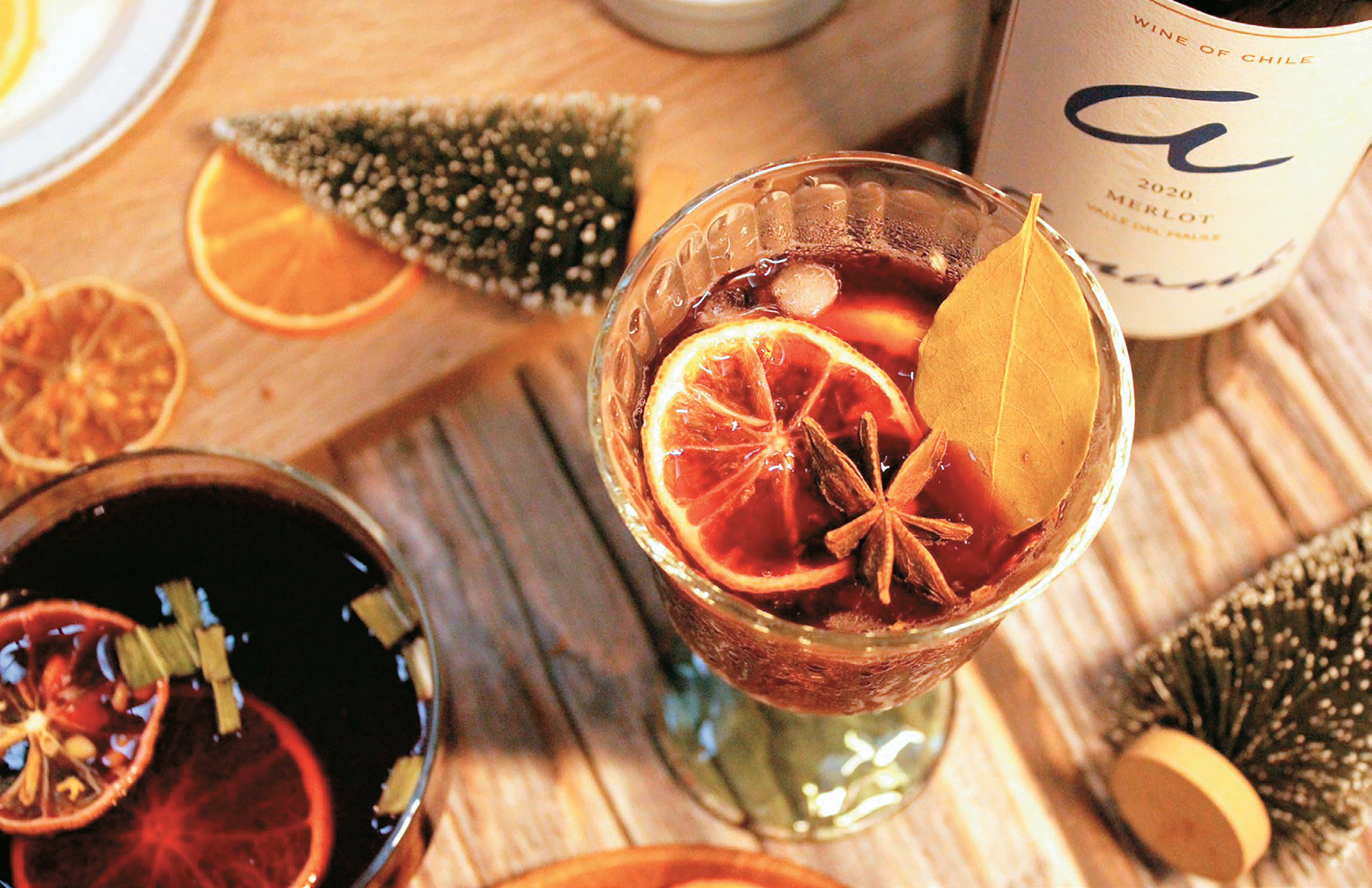 添加多種漢方香料及台灣果物的熱紅酒是耶誕應景飲品。