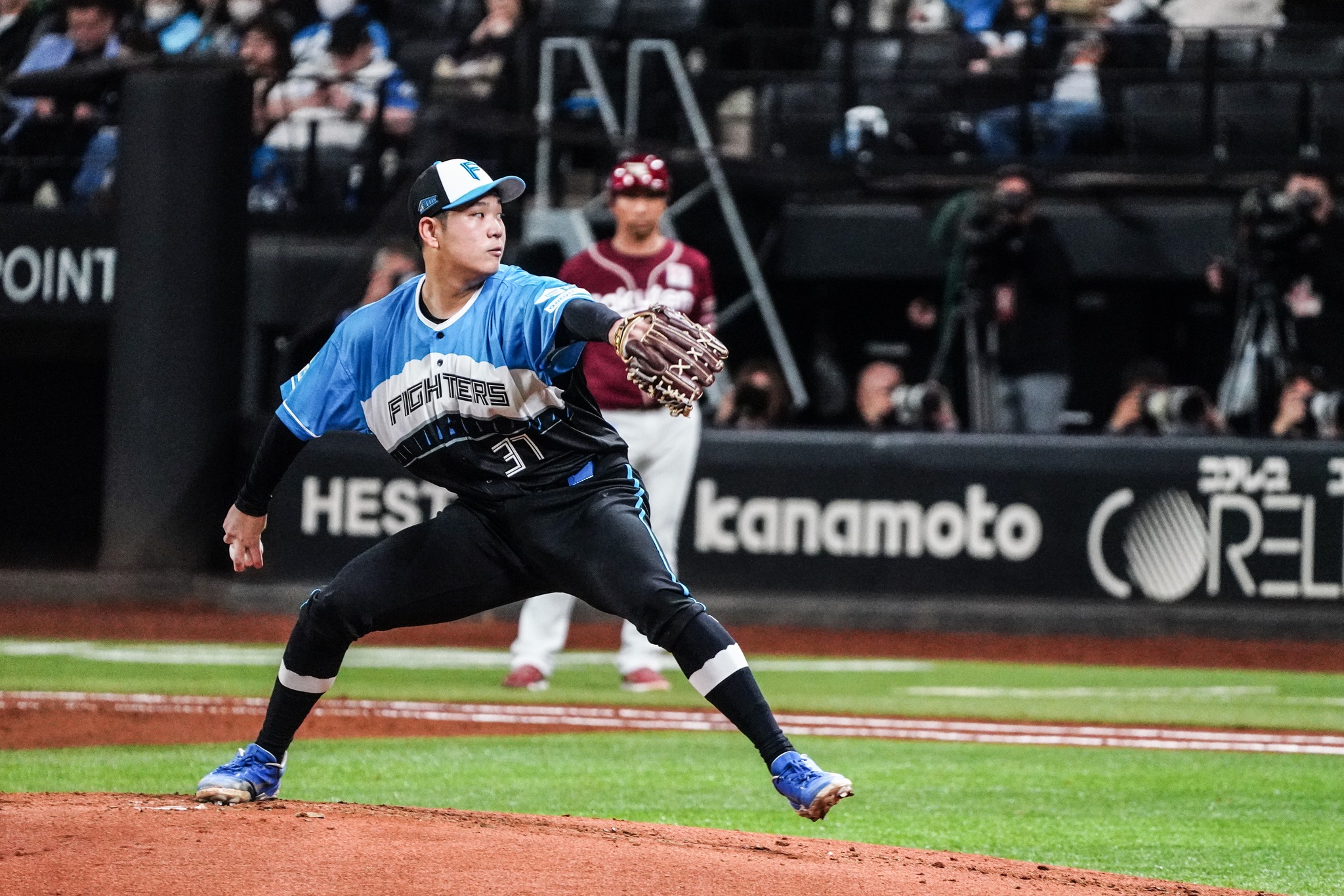 古林睿煬1日先發對戰軟銀鷹，主投7局僅丟2分，成功收下旅日生涯首勝。（翻攝自統一獅臉書）