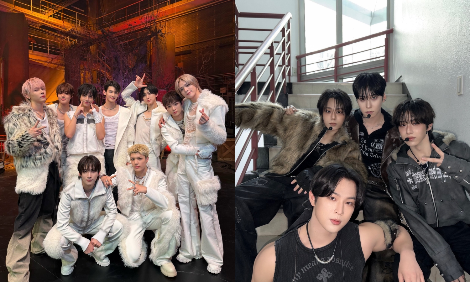 韓國人氣男團 ONEUS（右） 和從日本出道的全球男團 &TEAM（左）將於6月20日在高流《MIXPOP CONCERT》演出。 （翻攝 ONEUS、&TEAM X）