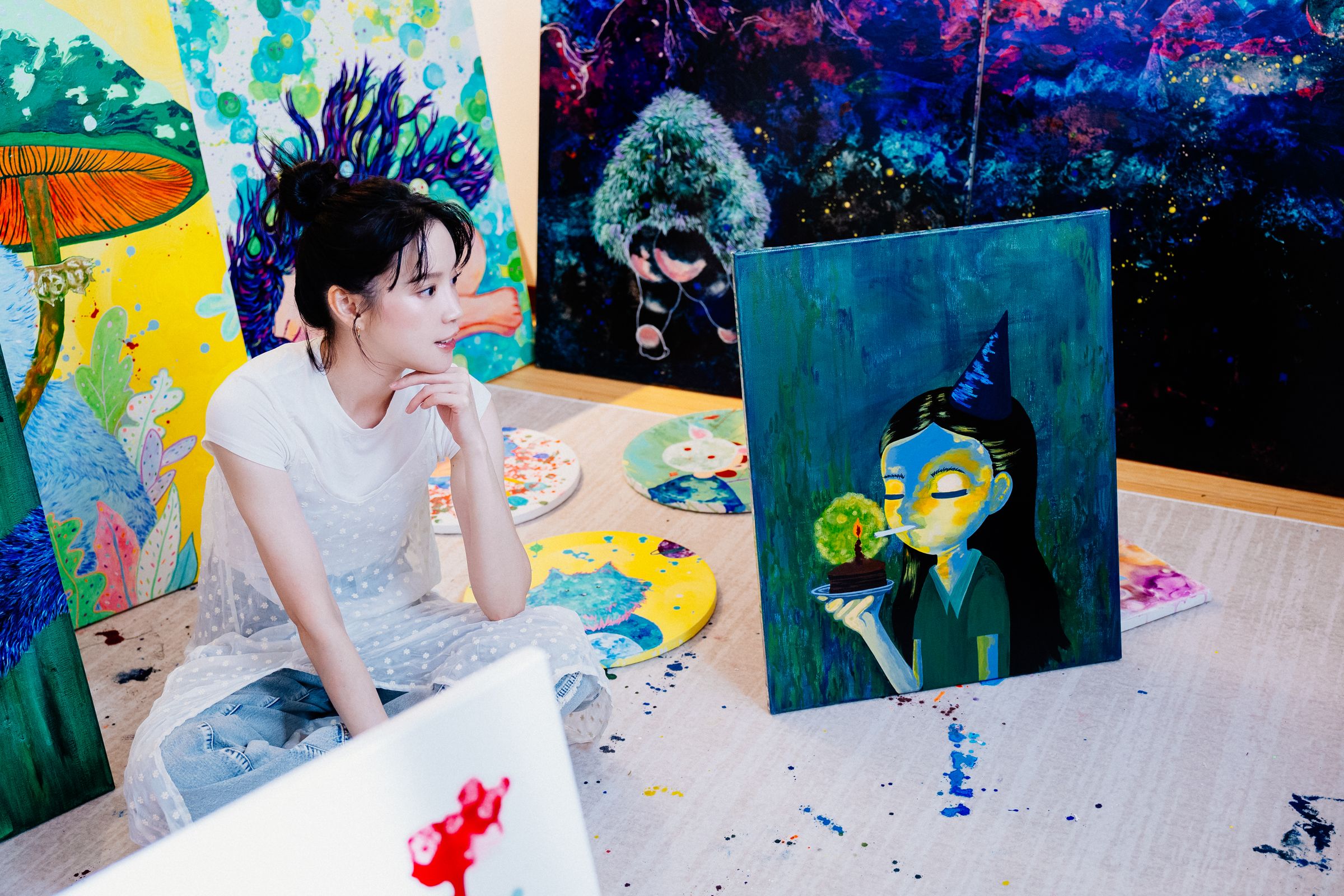 程予希藉由繪畫療癒身心。(星星相藝提供)