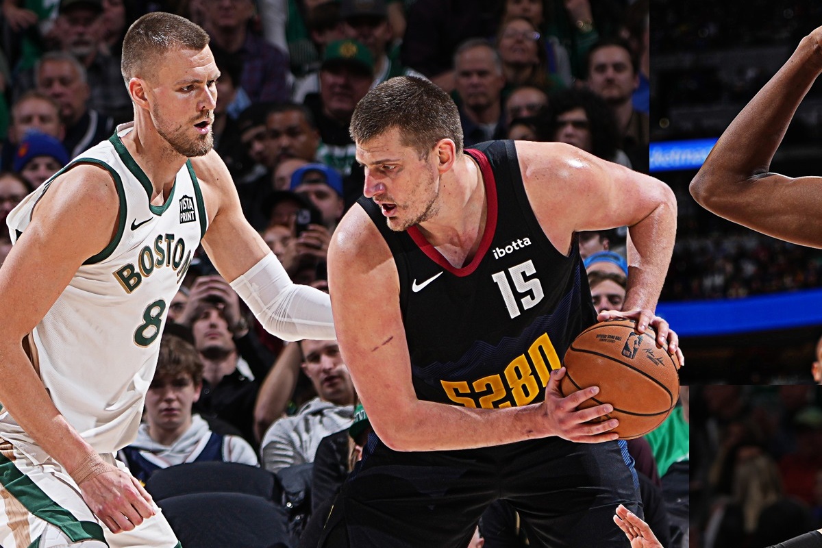 約基奇（右）本季例行賽場均繳出26.4分、12.4籃板、9助攻，順利拿下生涯第三座MVP。（翻攝自X@nuggets）