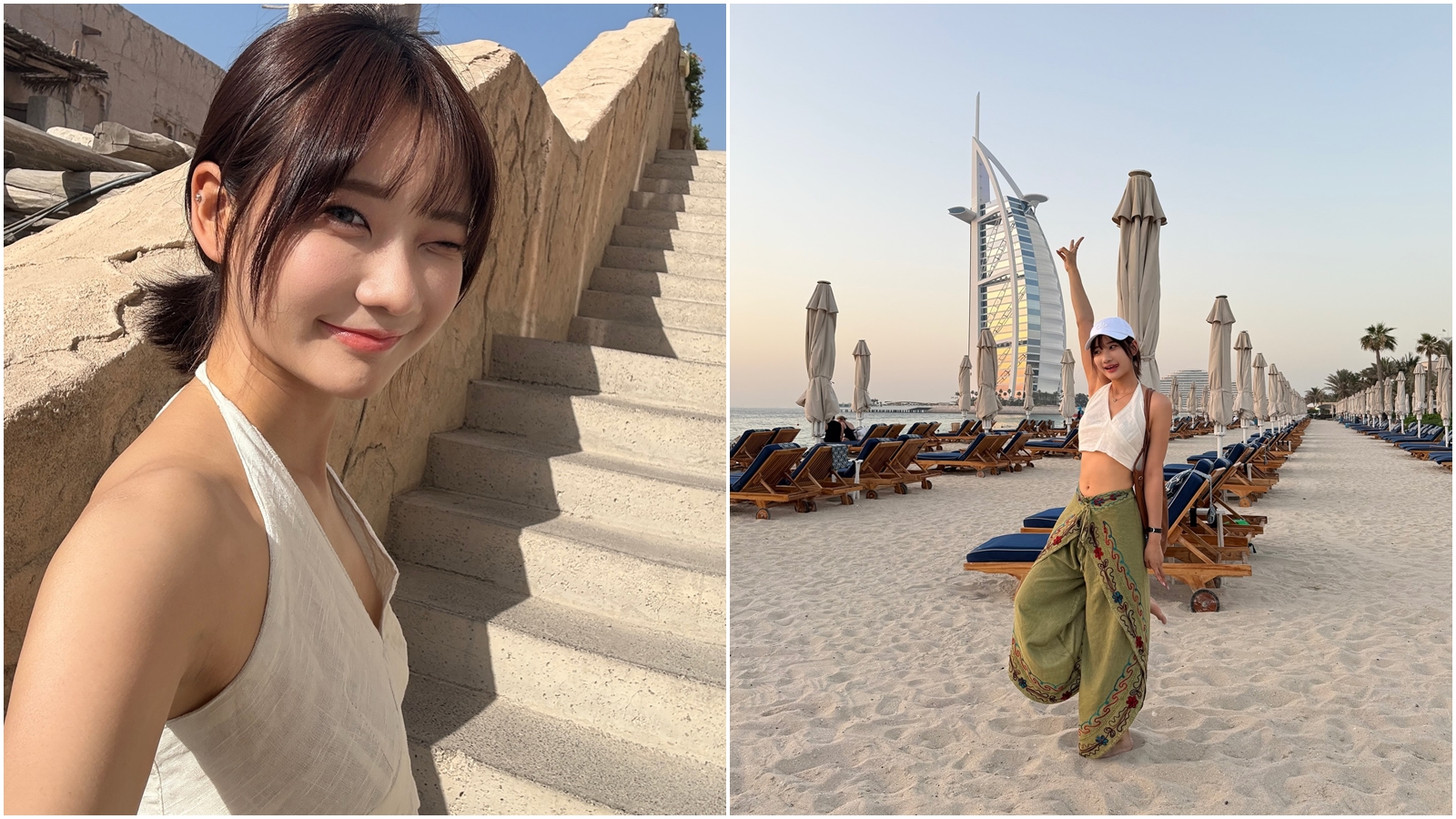 愛莉莎莎啟程前往杜拜，臨飛前喊「希望不要被飛彈炸」。（翻攝自Instagram@goodalicia）