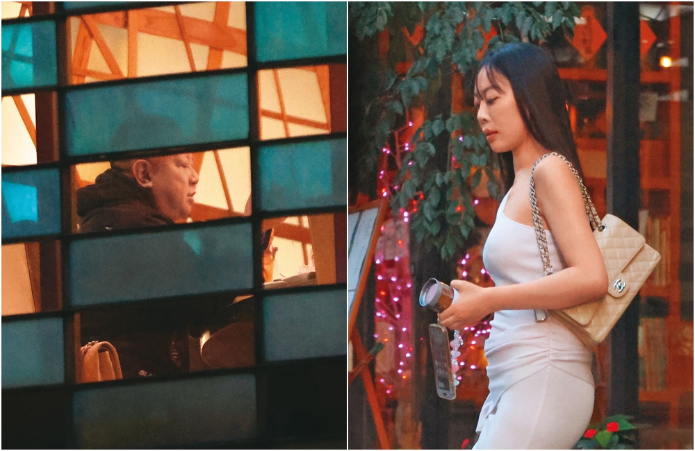 從波蘭返國，李雅楹（右圖）不到一天又出門，為了赴宴先去做美容。而宣昶有（左圖）已經在餐廳包廂內等候。