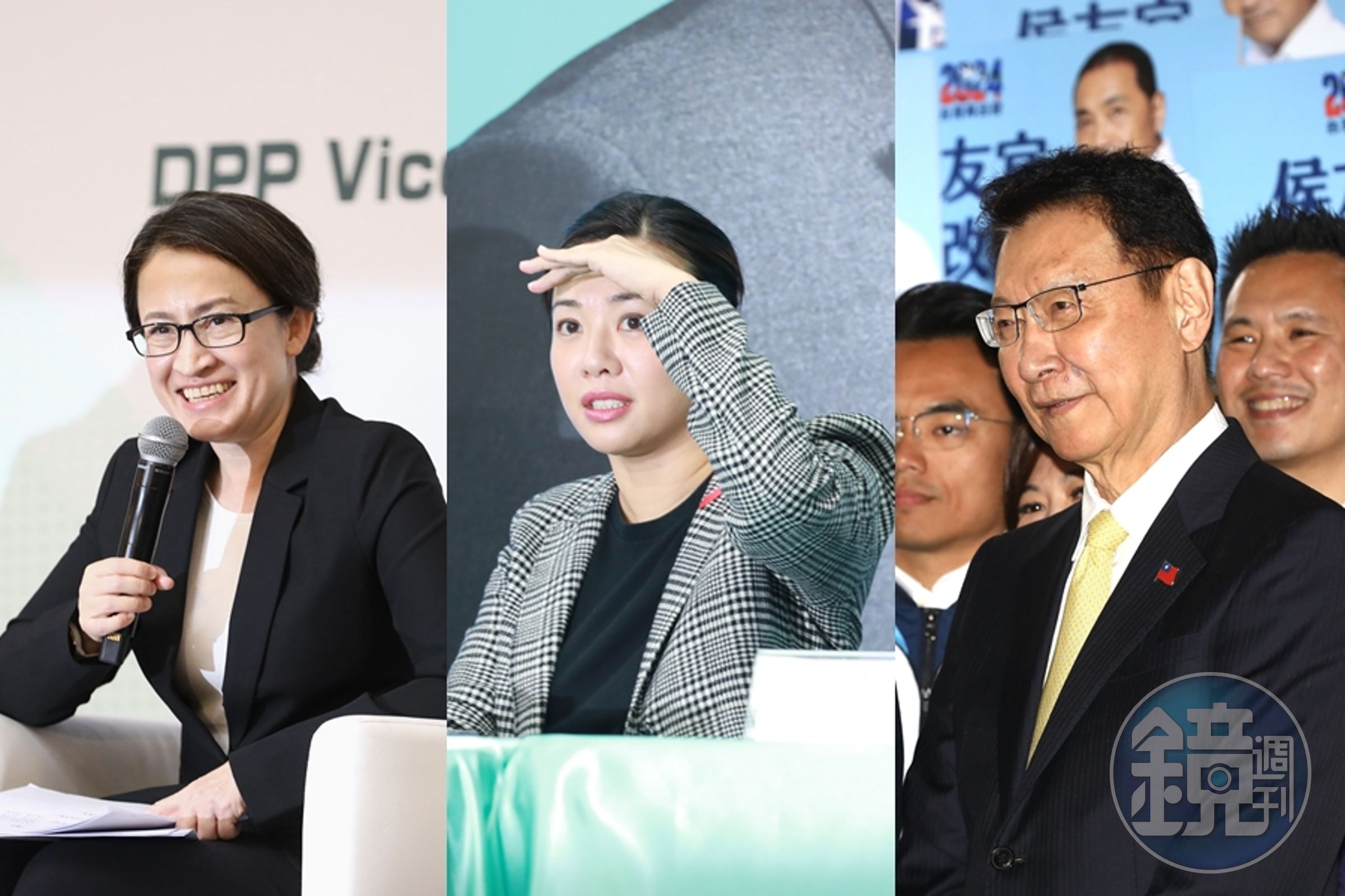 副總統電視辯論會擬定於明年1/1舉行，左起為蕭美琴、吳欣盈、趙少康。