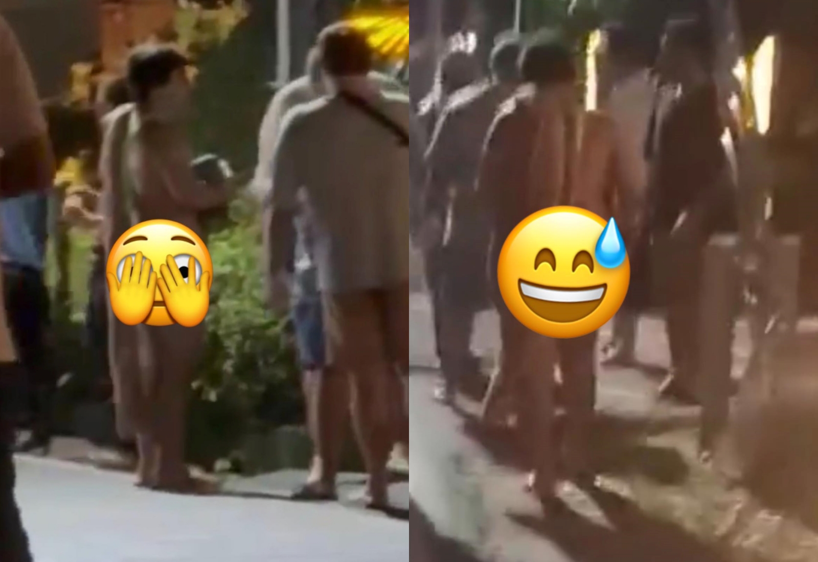 外國遊客在普吉島裸體逛大街引發議論。（翻攝自Phuket Times）