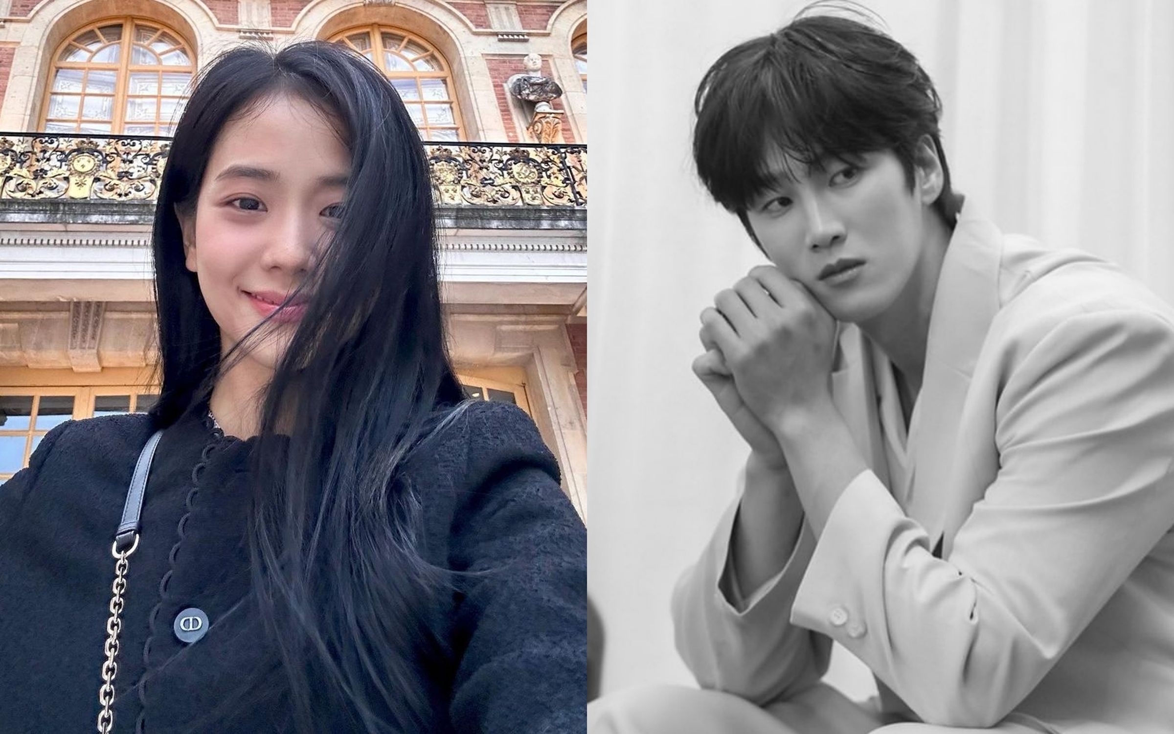 BACKPINK Jisoo與大7歲男星安普賢認愛2個月後宣布分手。(翻攝Jisoo、安普賢INS)