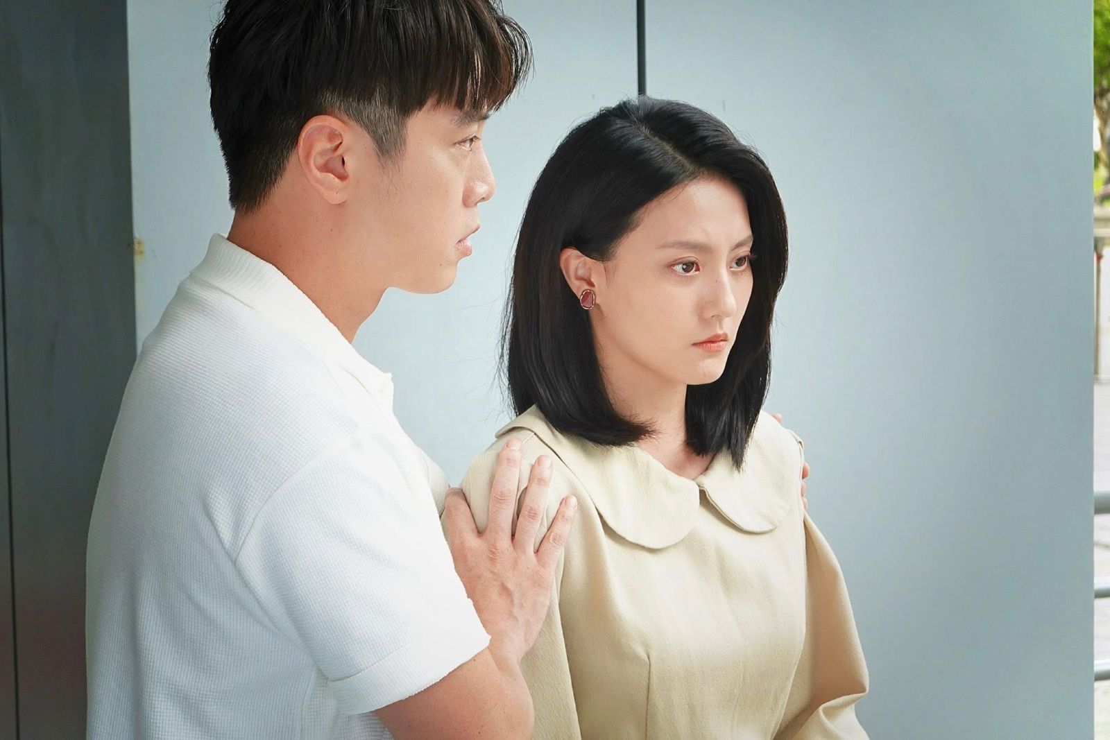 顏曉筠和吳東諺在八點檔《好運來》搭檔演出落難夫妻。（翻攝自臉書）