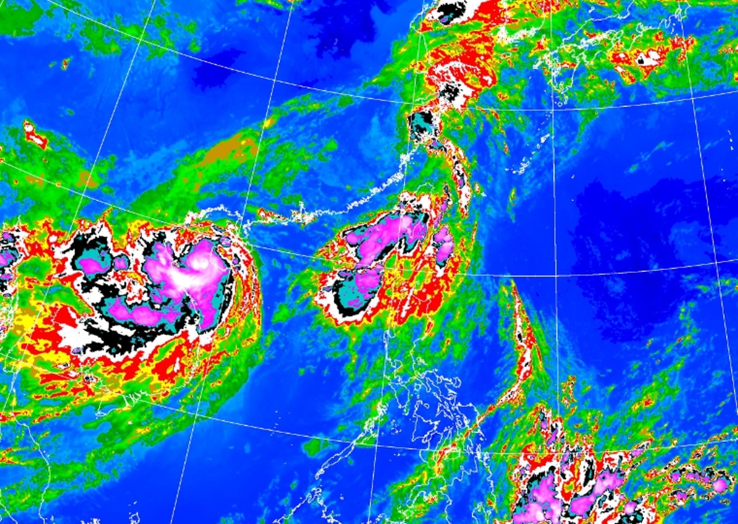 豪大雨、大雷雨狂炸南部。(翻攝自中央氣象署官網)