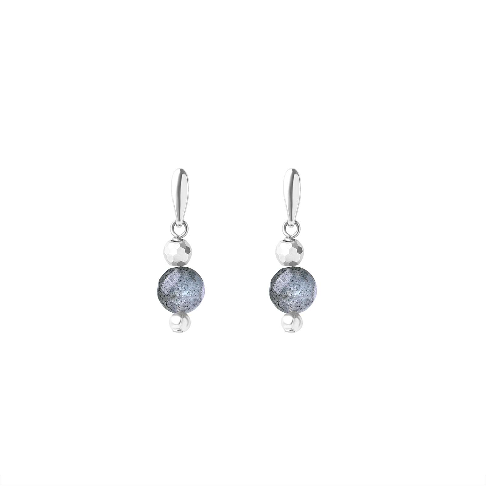 「冬眠」24純銀拉長石磁吸耳環。NT1,890（OLIVIA YAO JEWELLERY提供）
