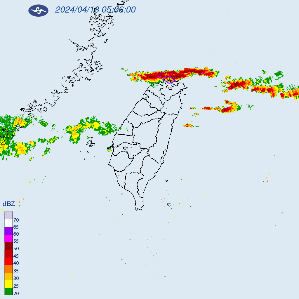 中央氣象署發布大雷雨即時訊息。（翻攝自中央氣象署）
